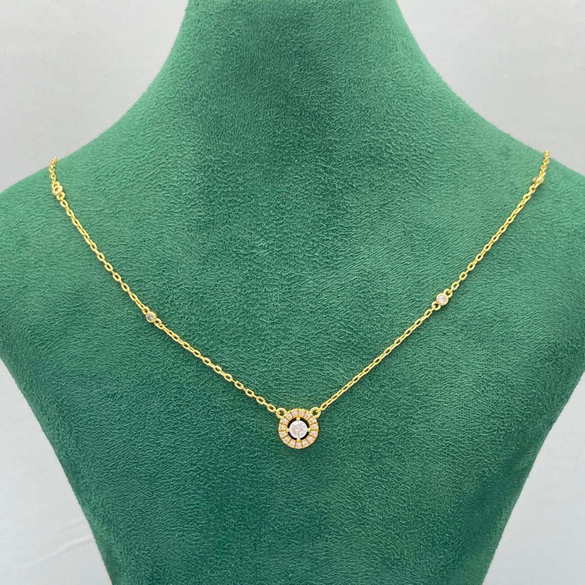 Messika Sunburst Halo Pendant necklace in Gold Tone, main view