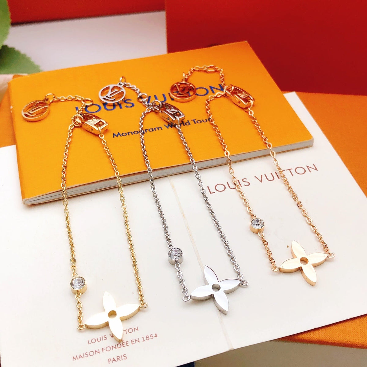 Louis Vuitton Crystal Silver-Tone Bracelet – Style 05 - image 8