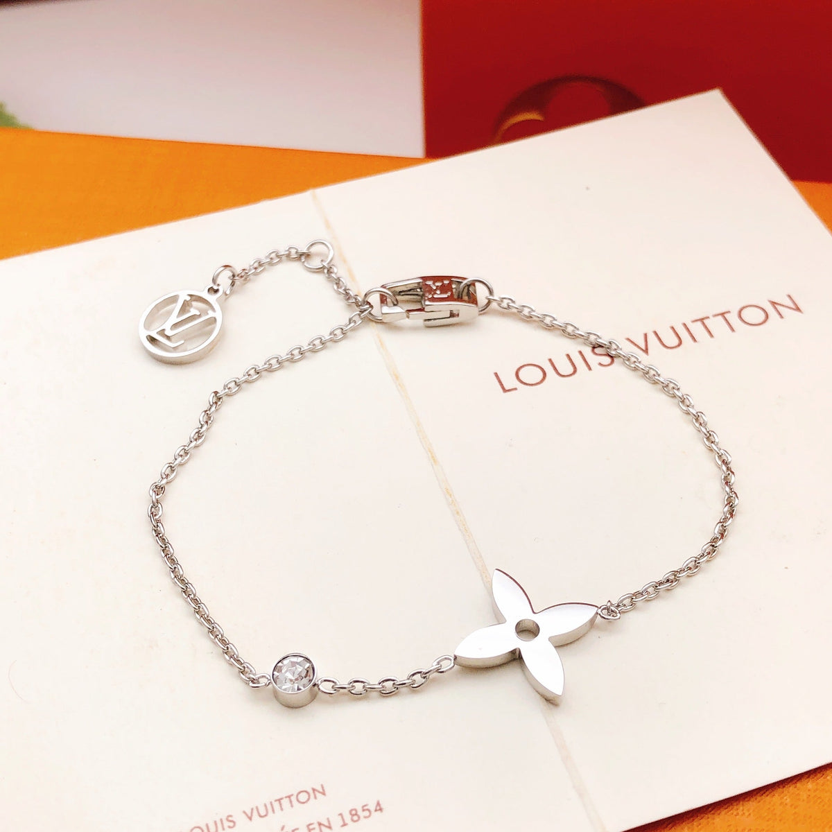 Louis Vuitton Crystal Silver-Tone Bracelet – Style 05 - image 7