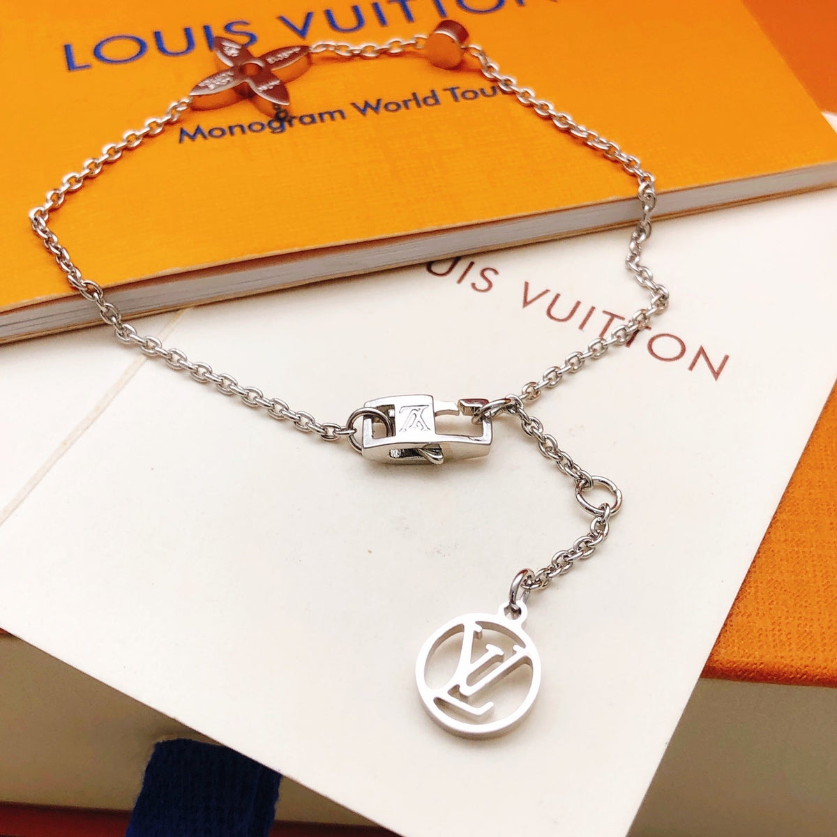 Louis Vuitton Crystal Silver-Tone Bracelet – Style 05 - image 5