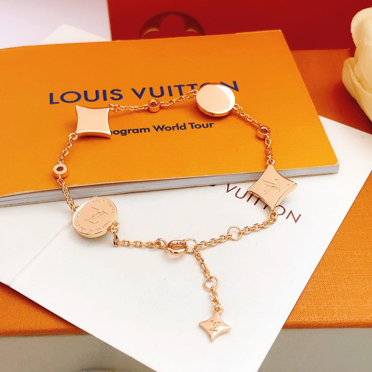 Louis Vuitton Blue Gold-Tone Bracelet - image 3
