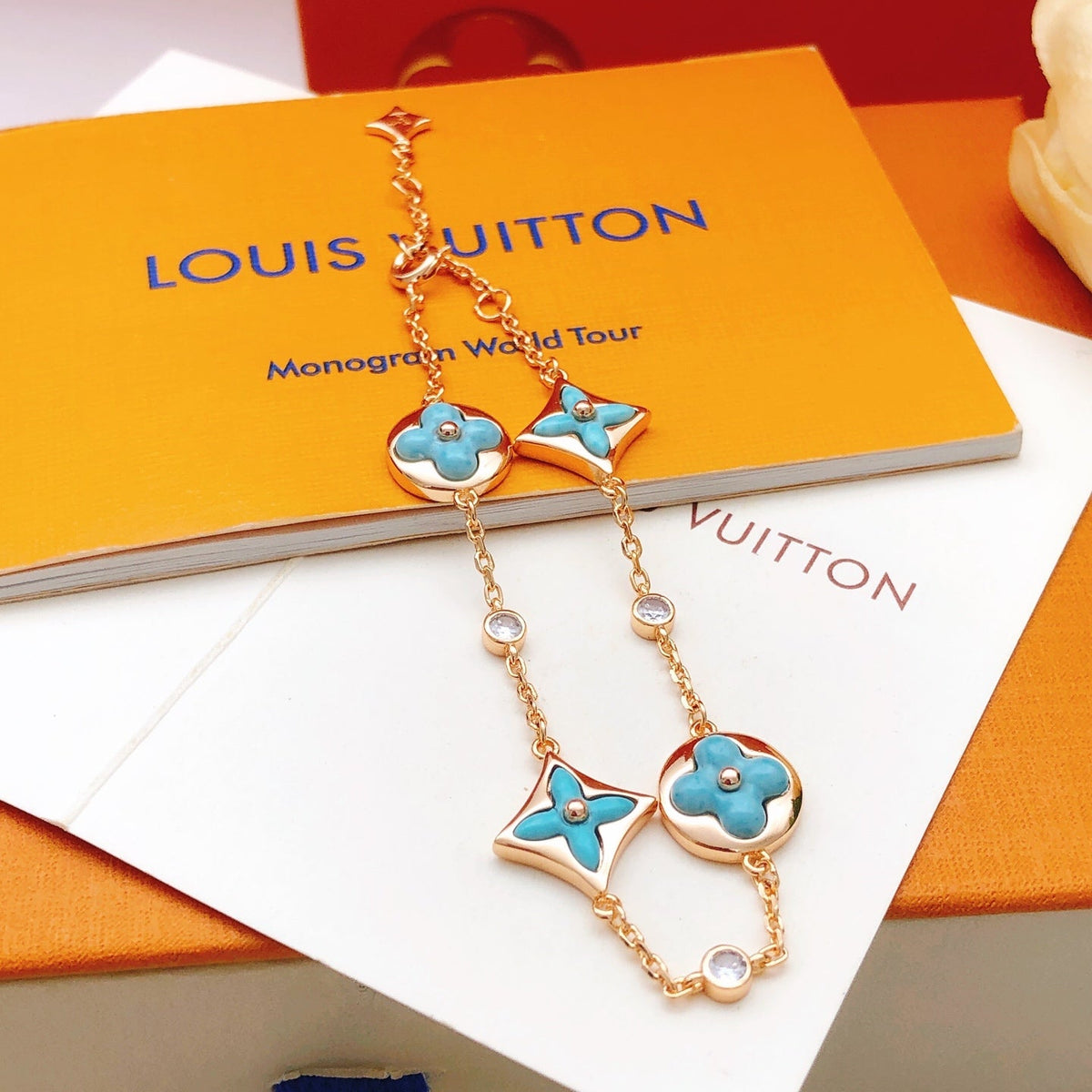 Louis Vuitton Blue Gold-Tone Bracelet - image 2