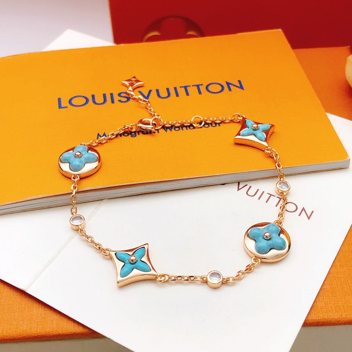 Louis Vuitton Blue Gold-Tone Bracelet - image 1