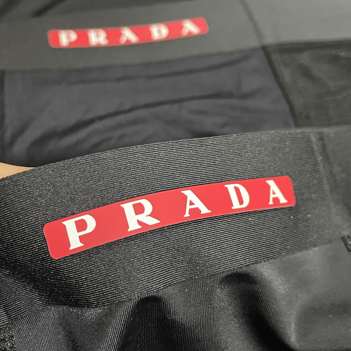 Prada Black Small Red Waist Marks Boxer Briefs, image 4