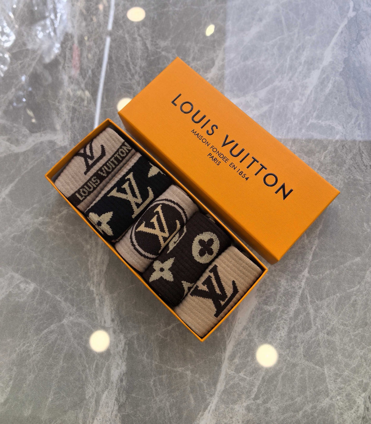 Louis Vuitton Boxed Brown Black Large Monograms Boxer Briefs, image 1