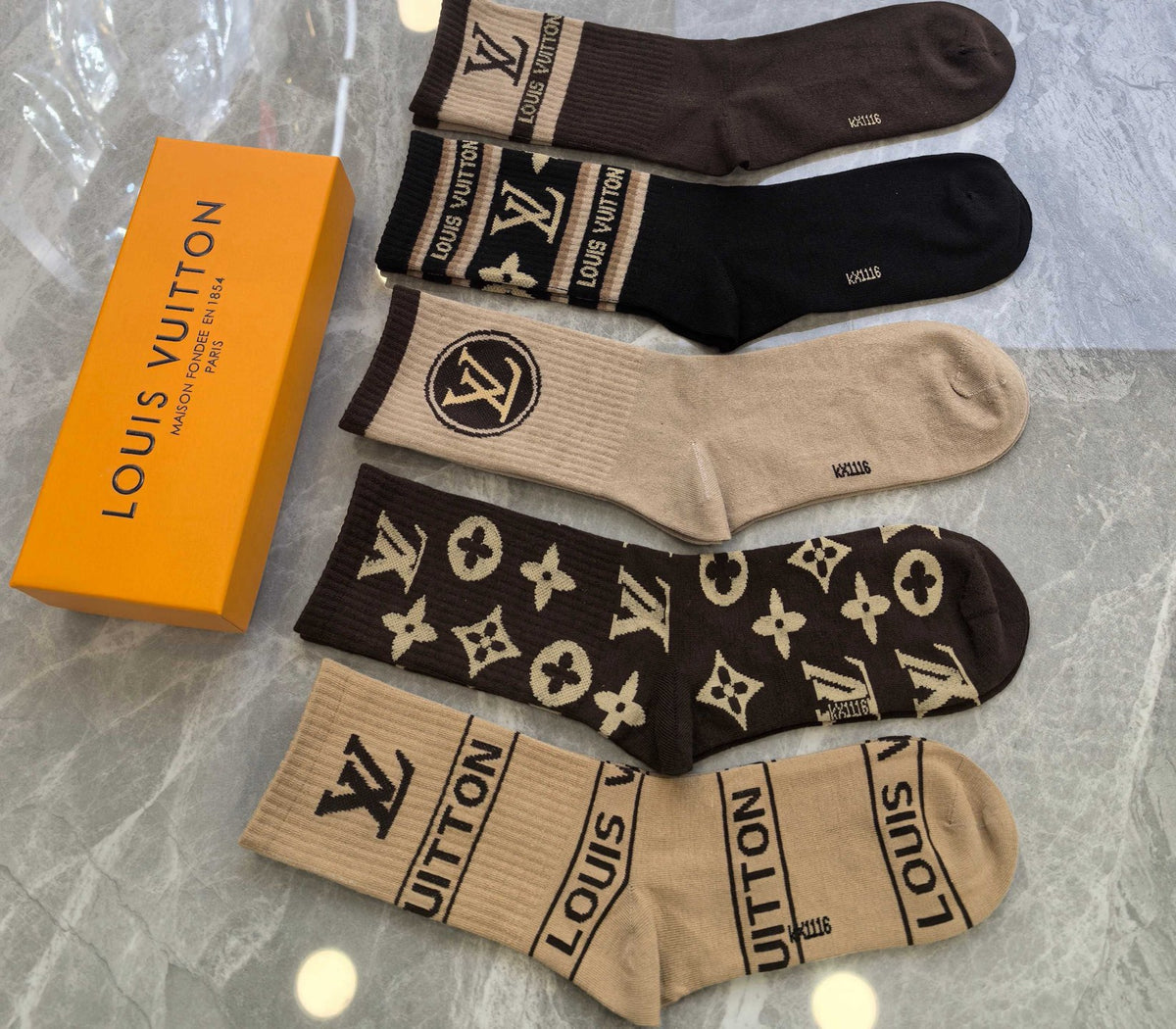 Louis Vuitton Boxed Brown Black Large Monograms Boxer Briefs, image 2