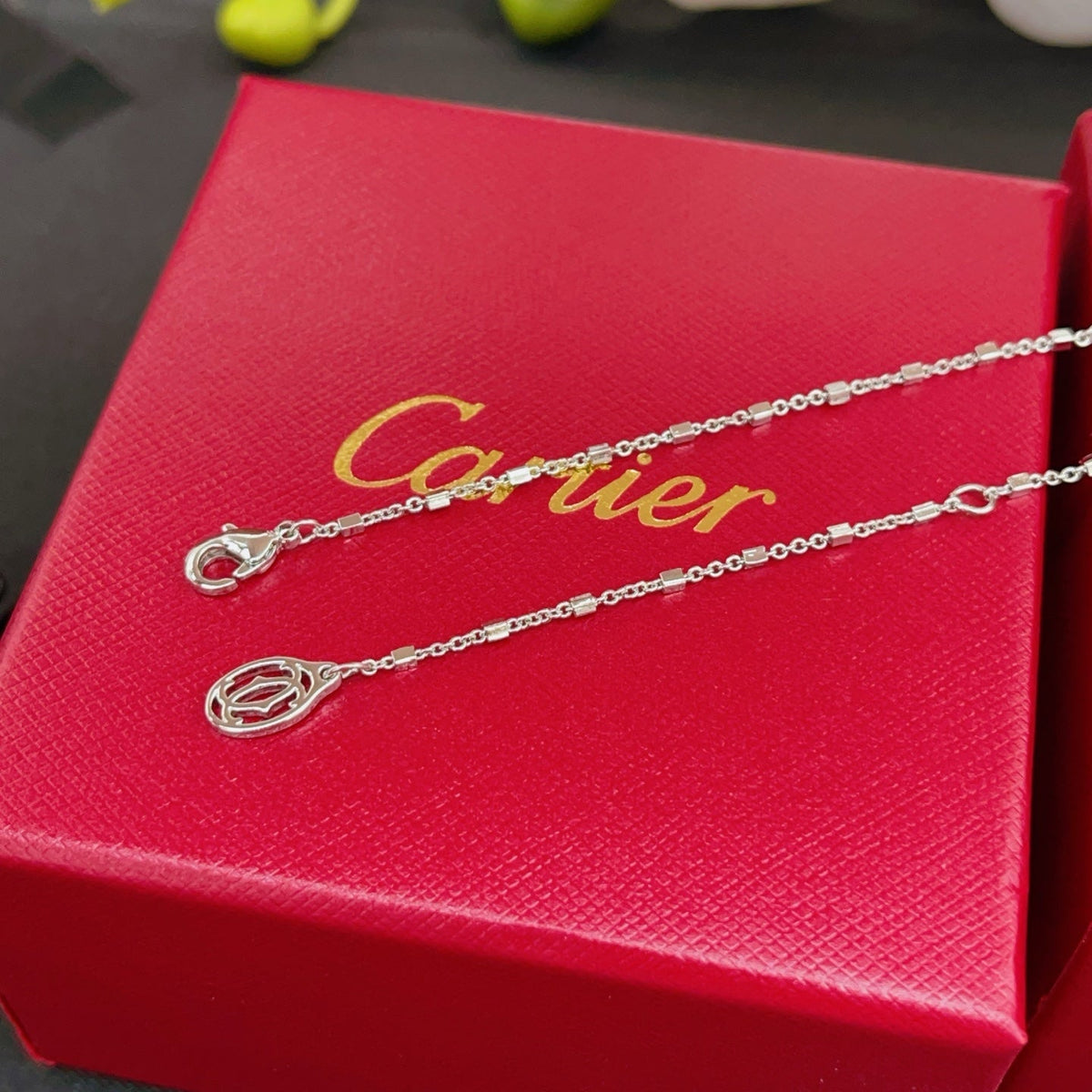 Cartier Style 264 silver-tone panther motif necklace view 7