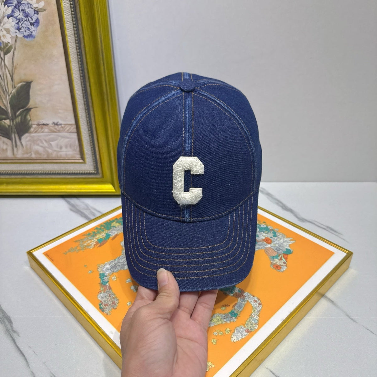 Celine Denim Baseball Cap - image 5