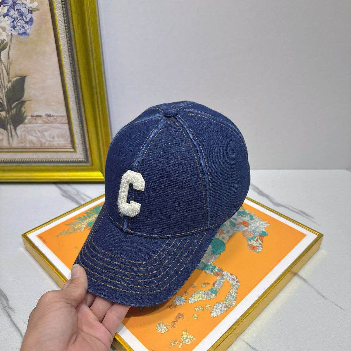 Celine Denim Baseball Cap - image 6