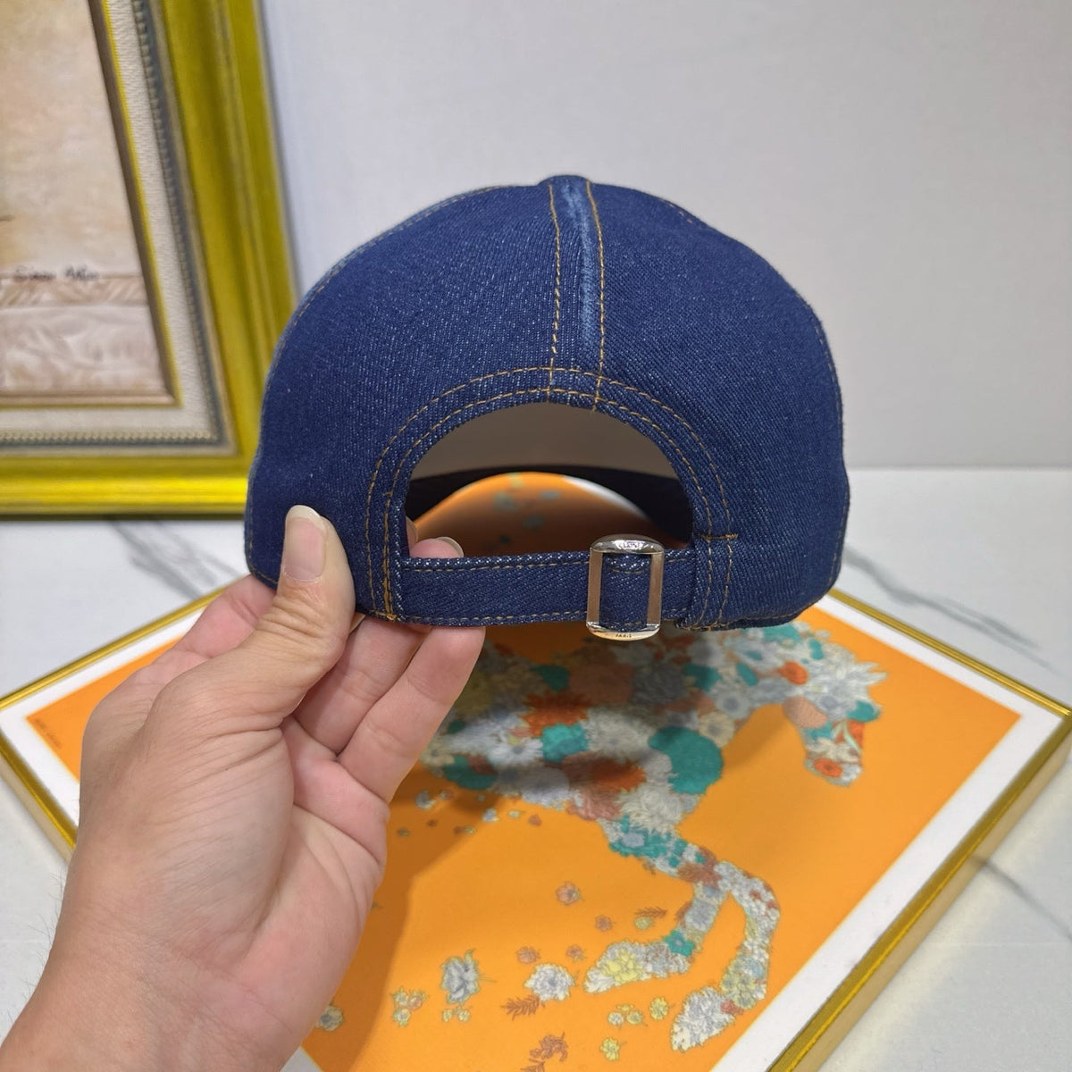 Celine Denim Baseball Cap - image 8
