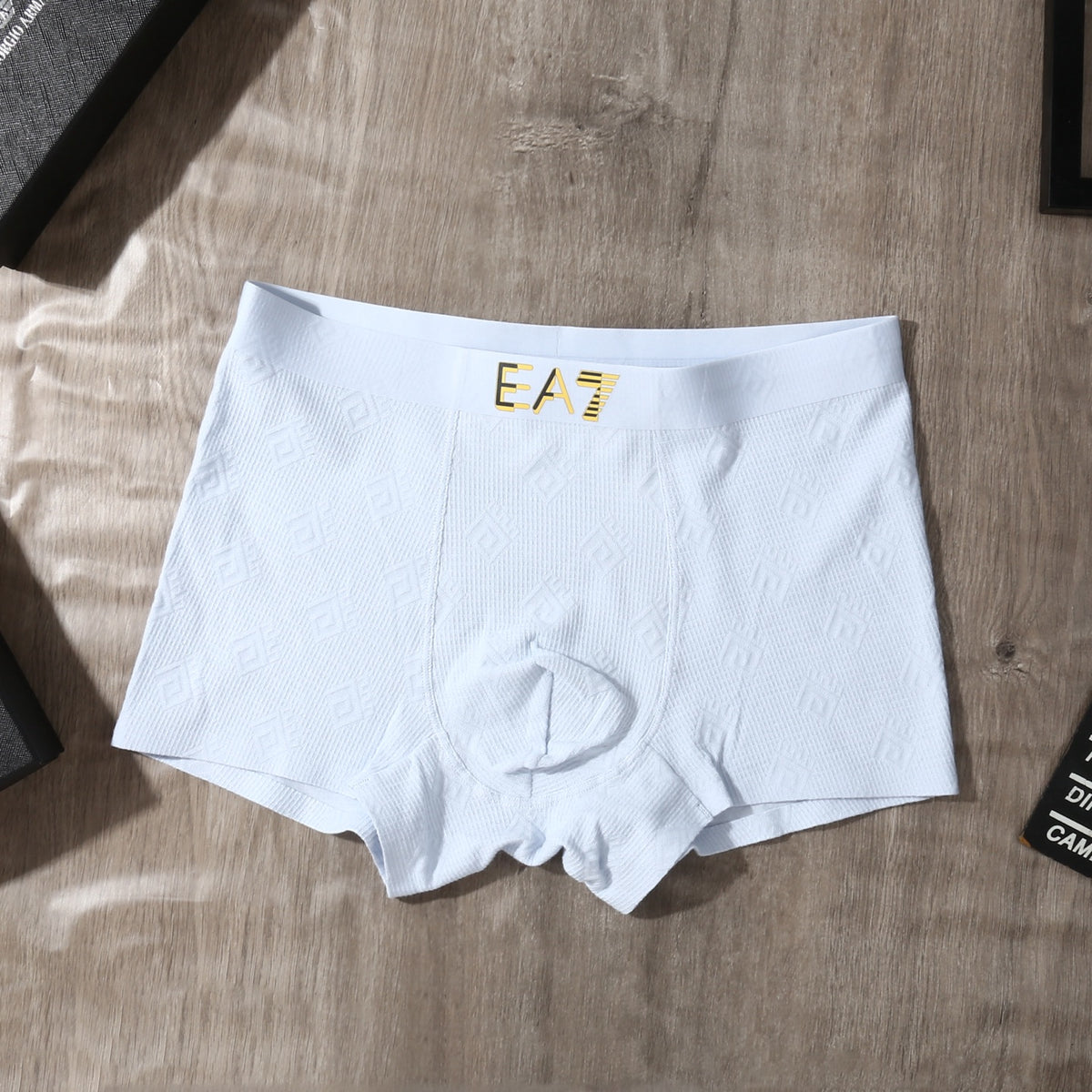 Emporio Armani White Grey Small EA7 Boxer Briefs, image 7