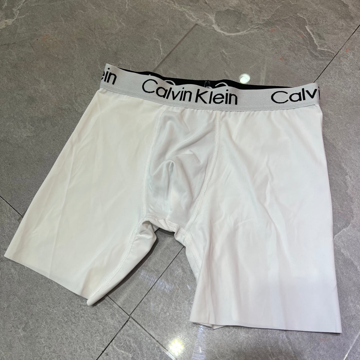 Calvin Klein White Modelled Short Leg Boxer Briefs, image 3