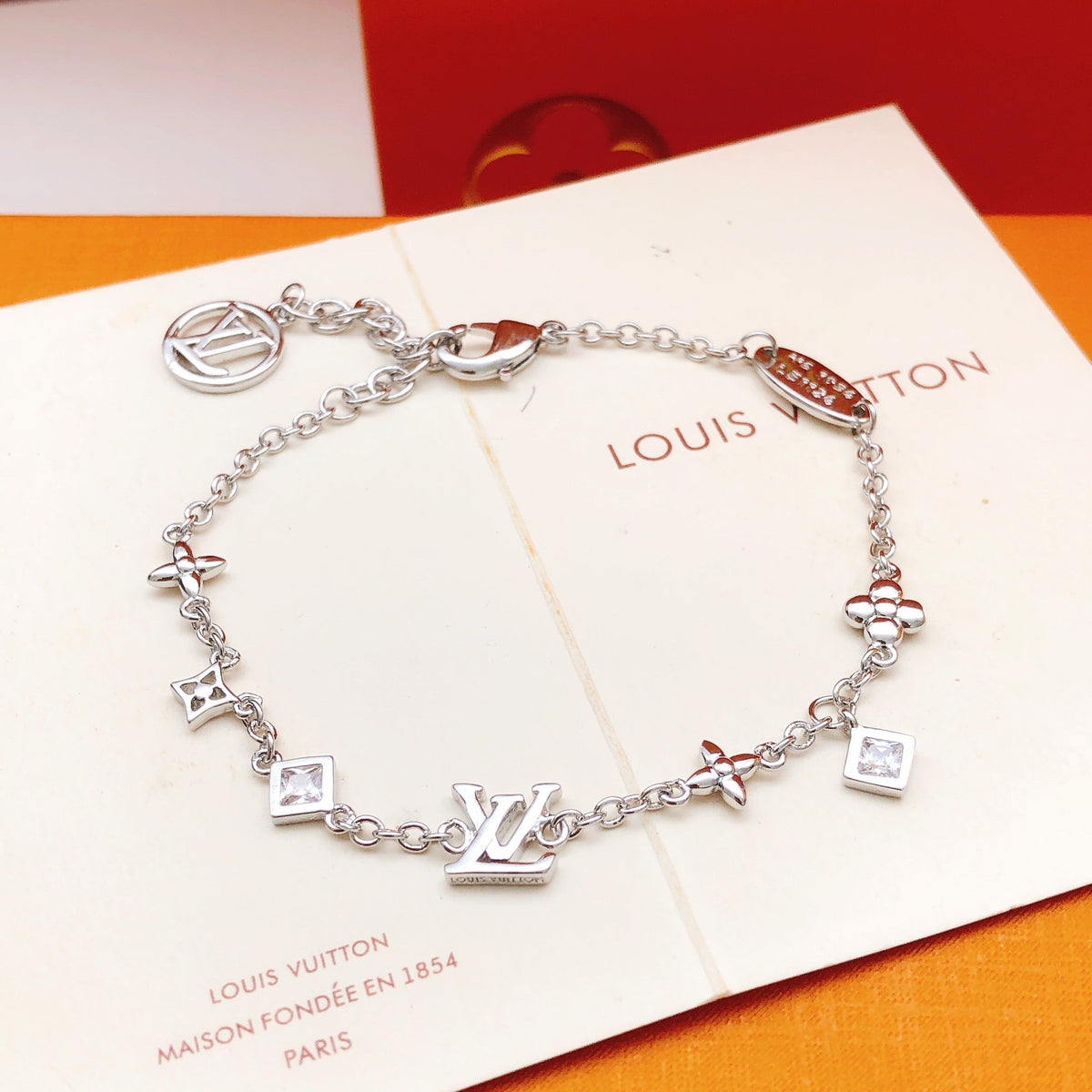 Louis Vuitton Crystal Silver-Tone Bracelet – Style 06 - image 5
