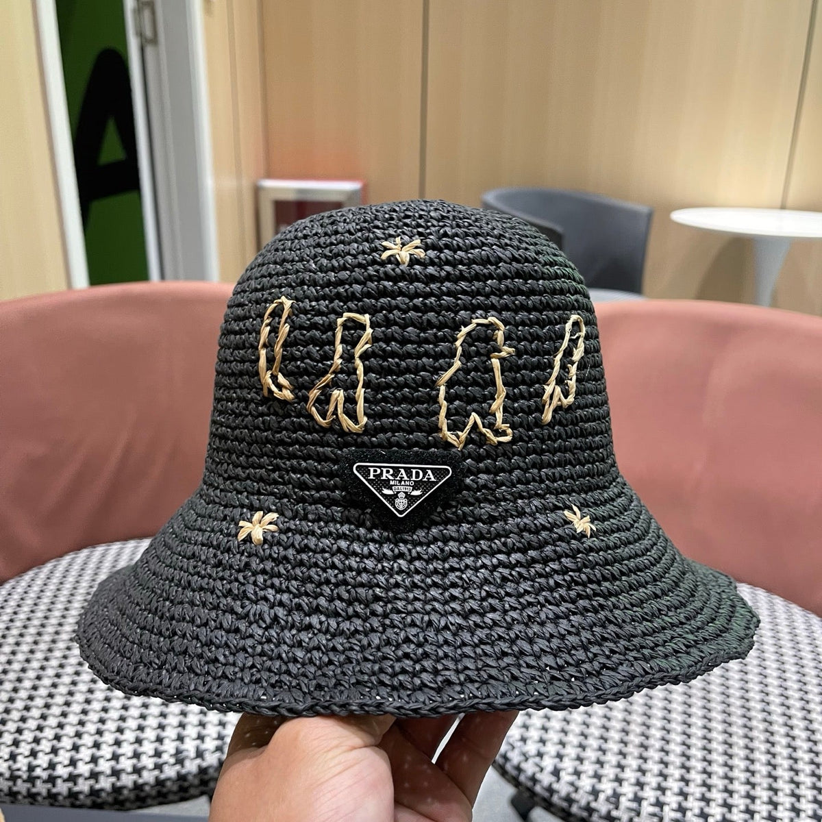 Prada Woven Bucket Hat - image 8