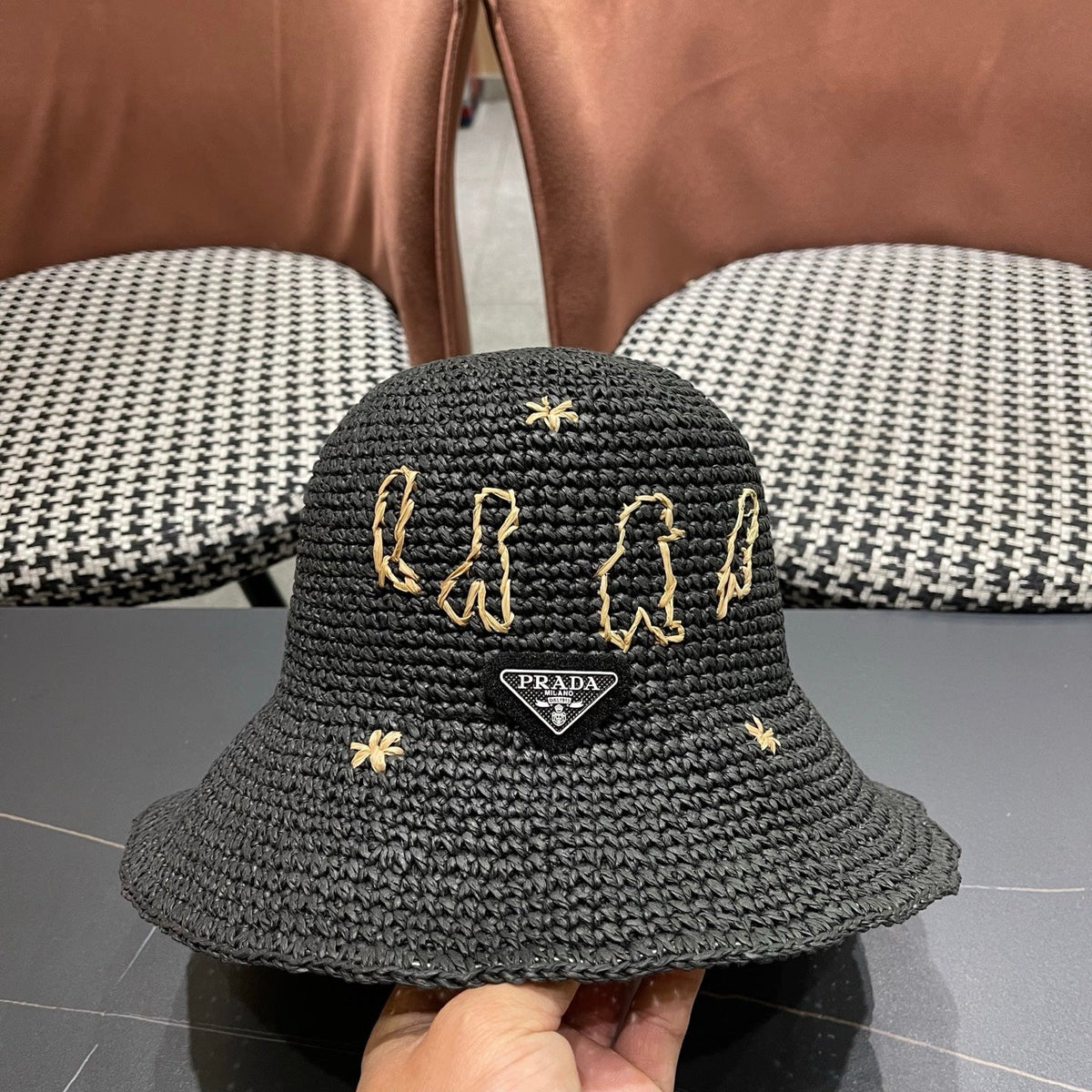 Prada Woven Bucket Hat - image 7