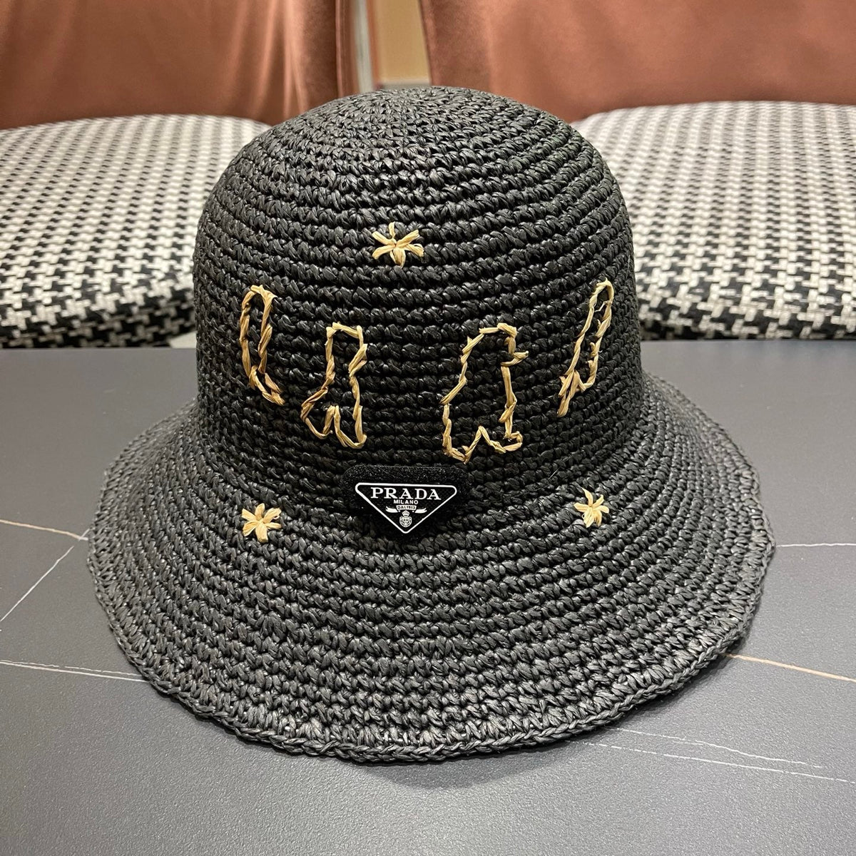 Prada Woven Bucket Hat - image 4