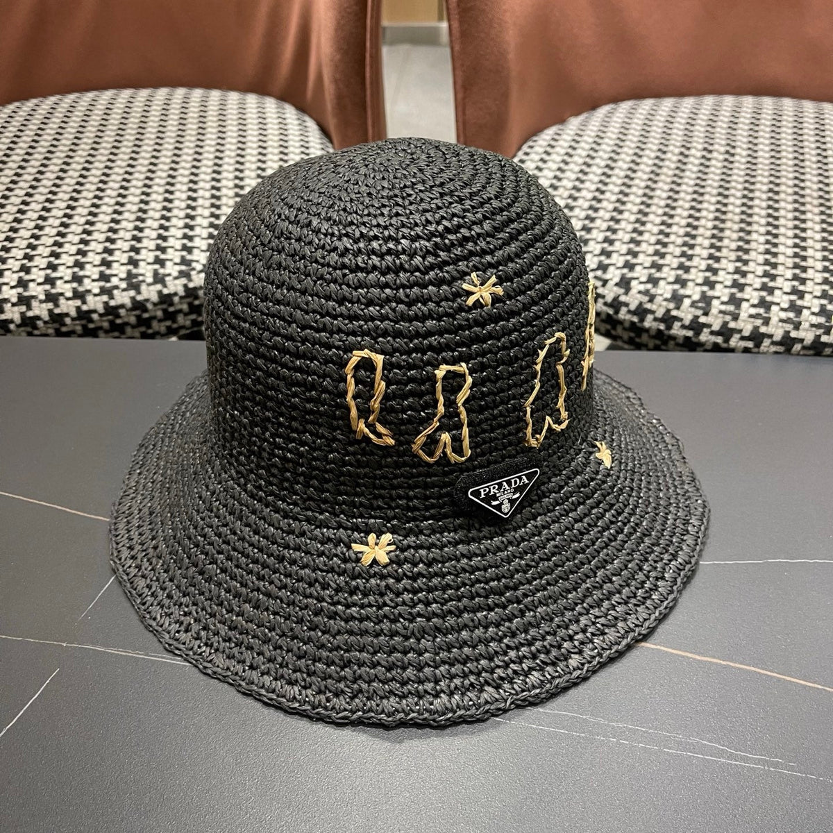 Prada Woven Bucket Hat - image 3