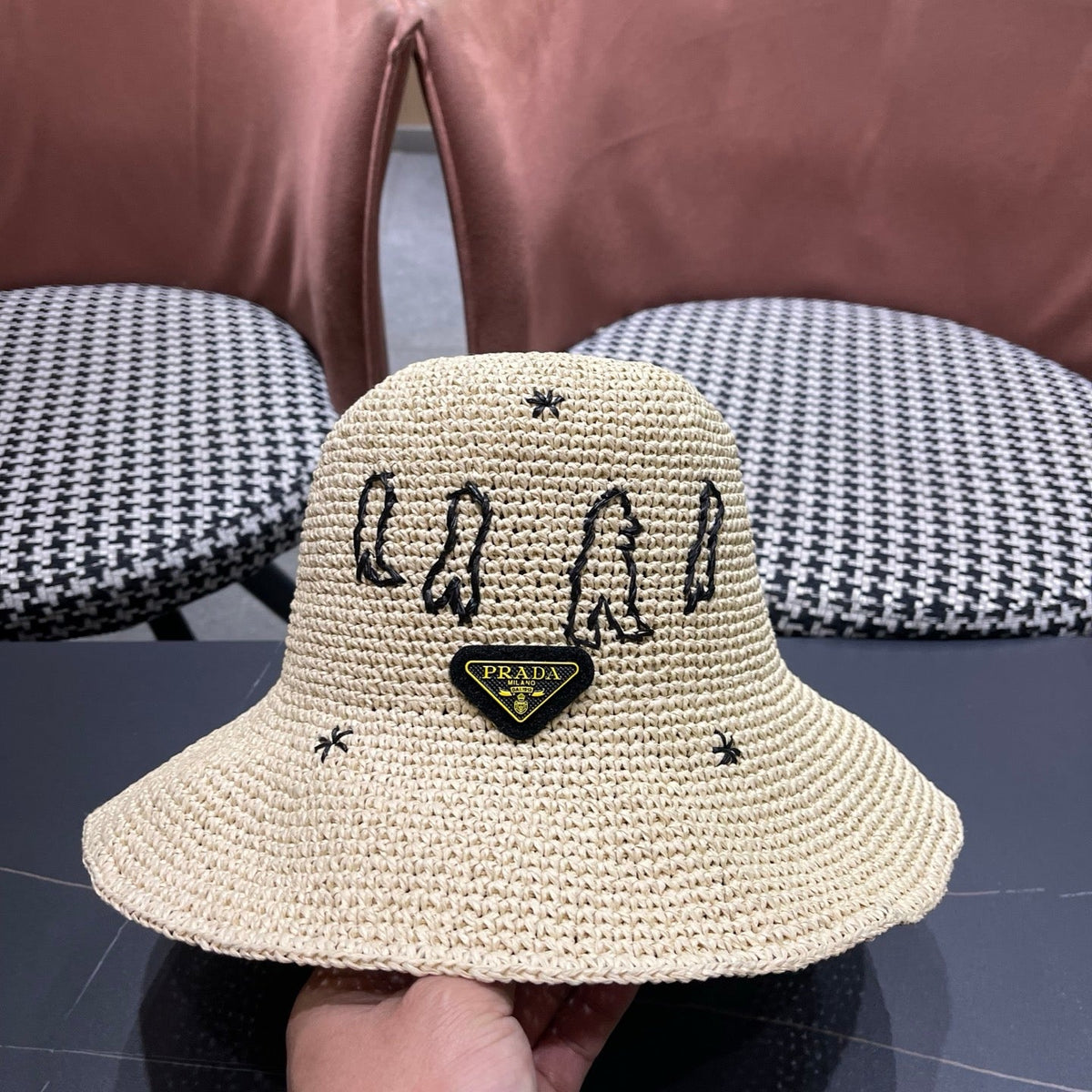 Prada Woven Bucket Hat - image 7