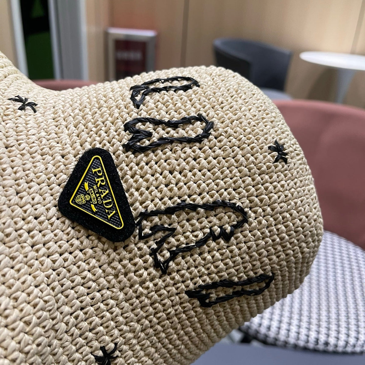 Prada Woven Bucket Hat - image 9