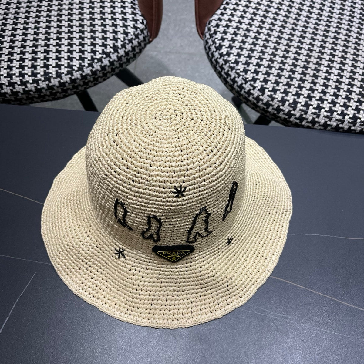 Prada Woven Bucket Hat - image 5