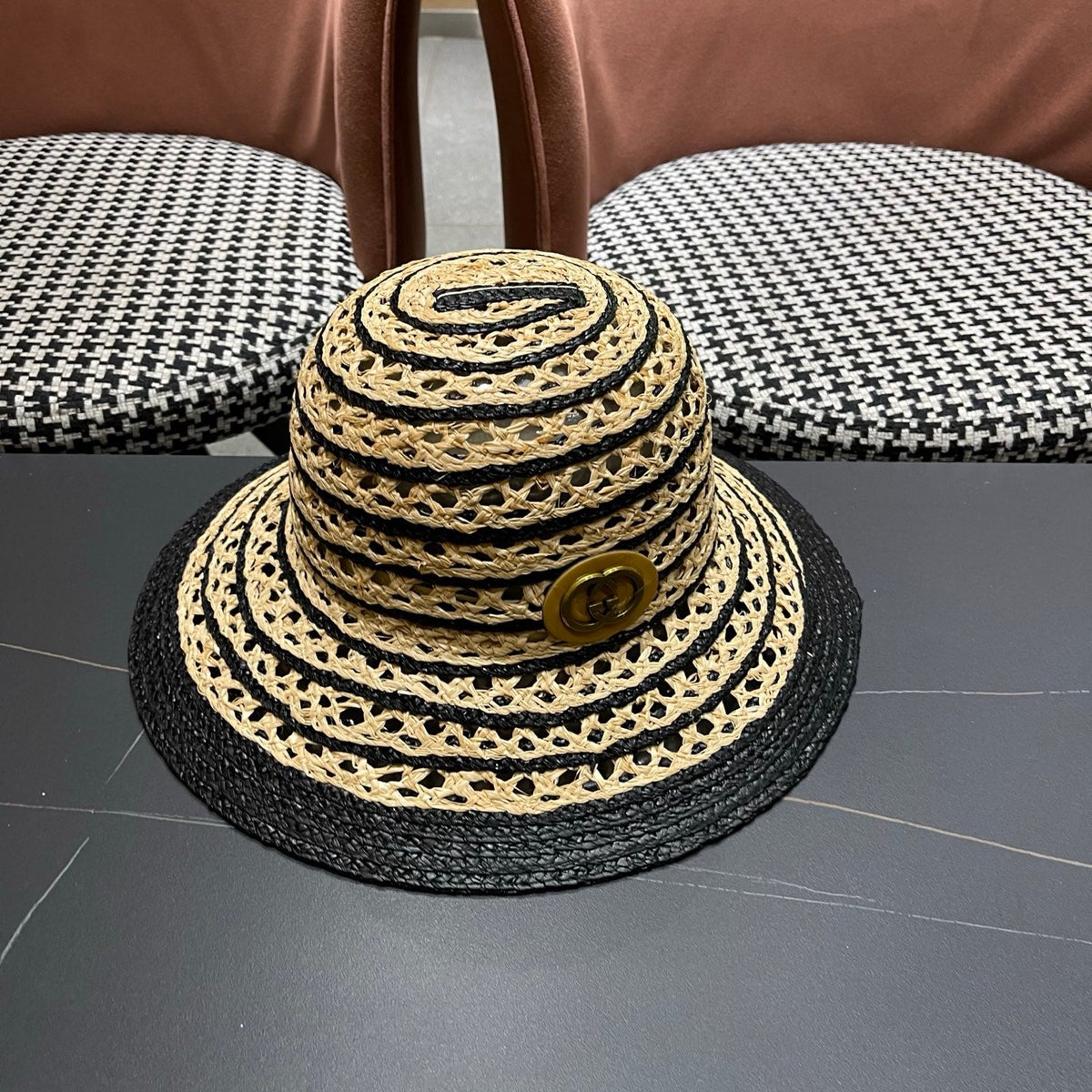 Gucci Woven Open Knit Bucket Hat - image 5