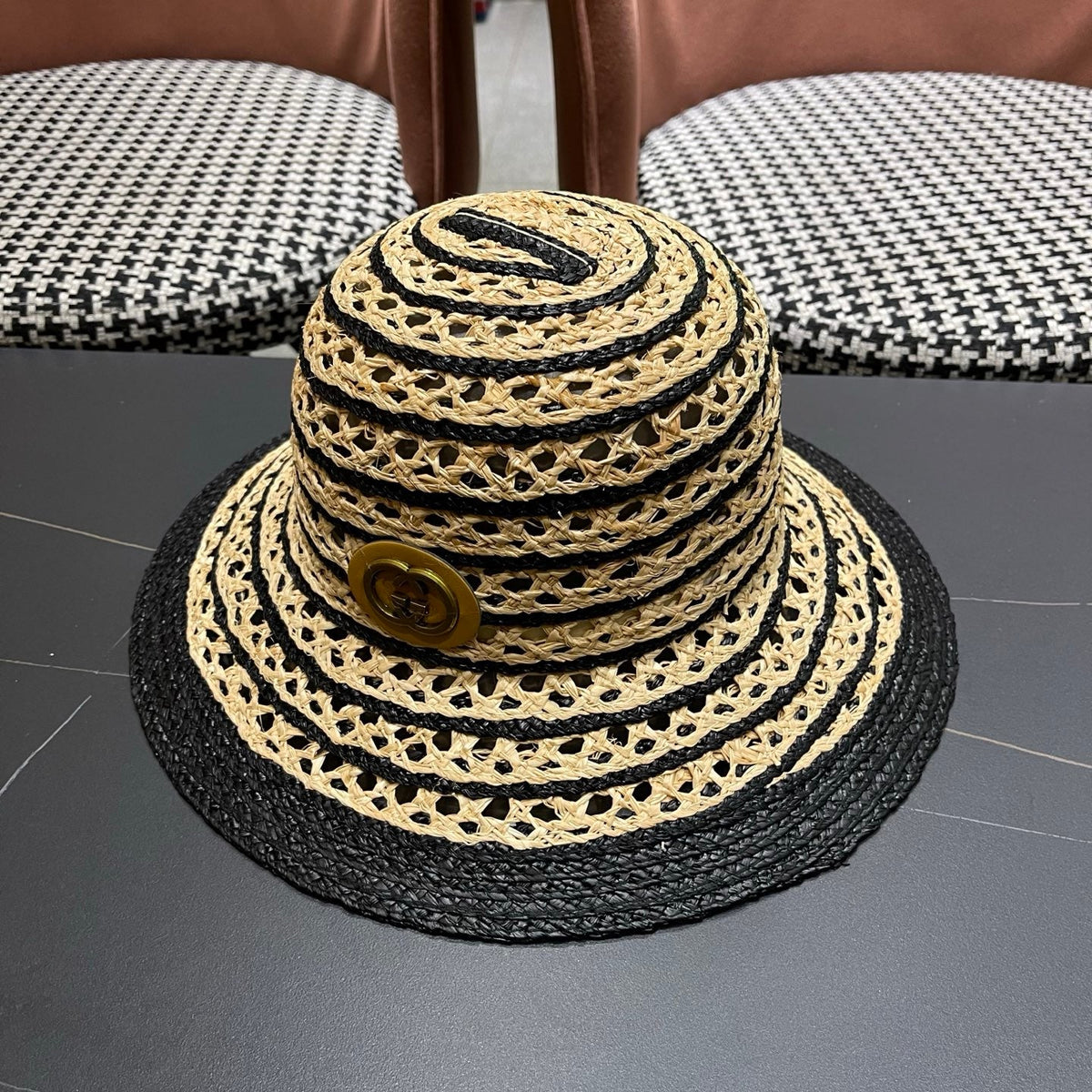 Gucci Woven Open Knit Bucket Hat - image 4