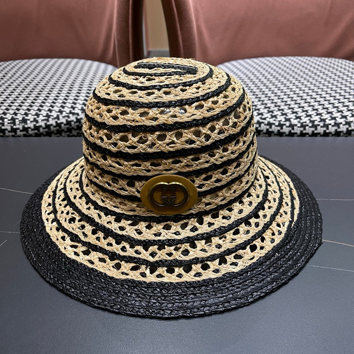 Gucci Woven Open Knit Bucket Hat - image 6