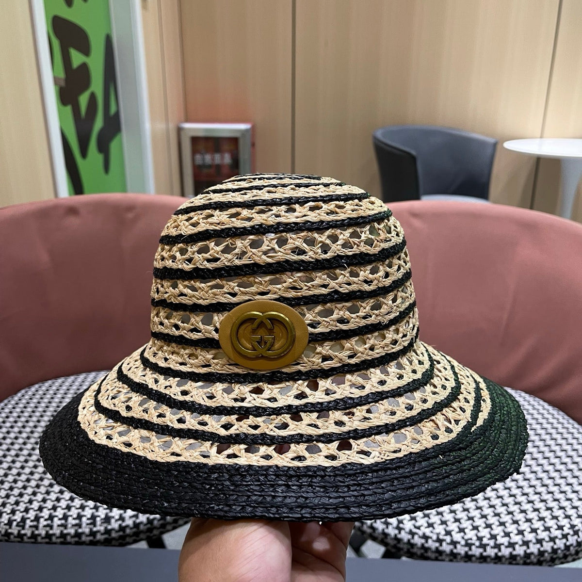 Gucci Woven Open Knit Bucket Hat - image 10