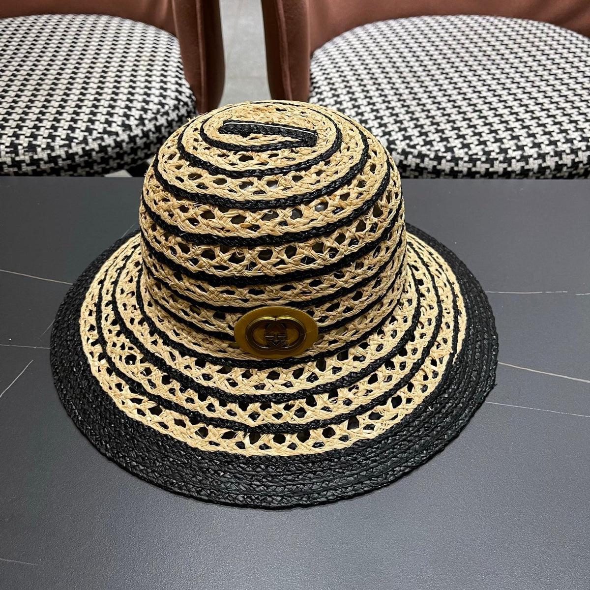 Gucci Woven Open Knit Bucket Hat - image 3
