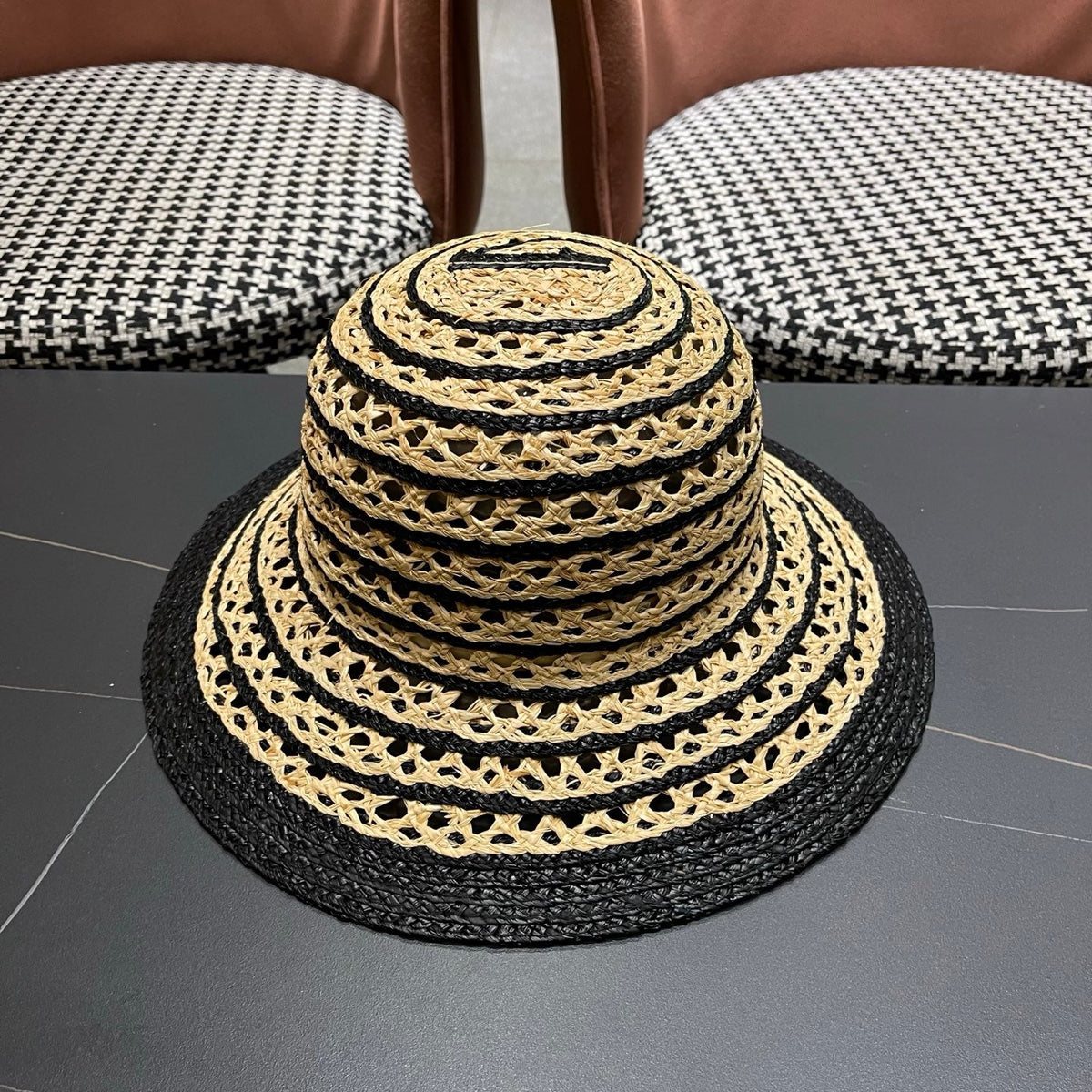 Gucci Woven Open Knit Bucket Hat - image 8