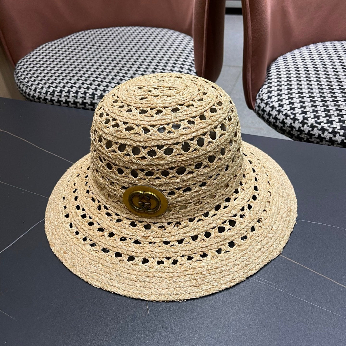 Gucci Woven Open Knit Bucket Hat - image 4