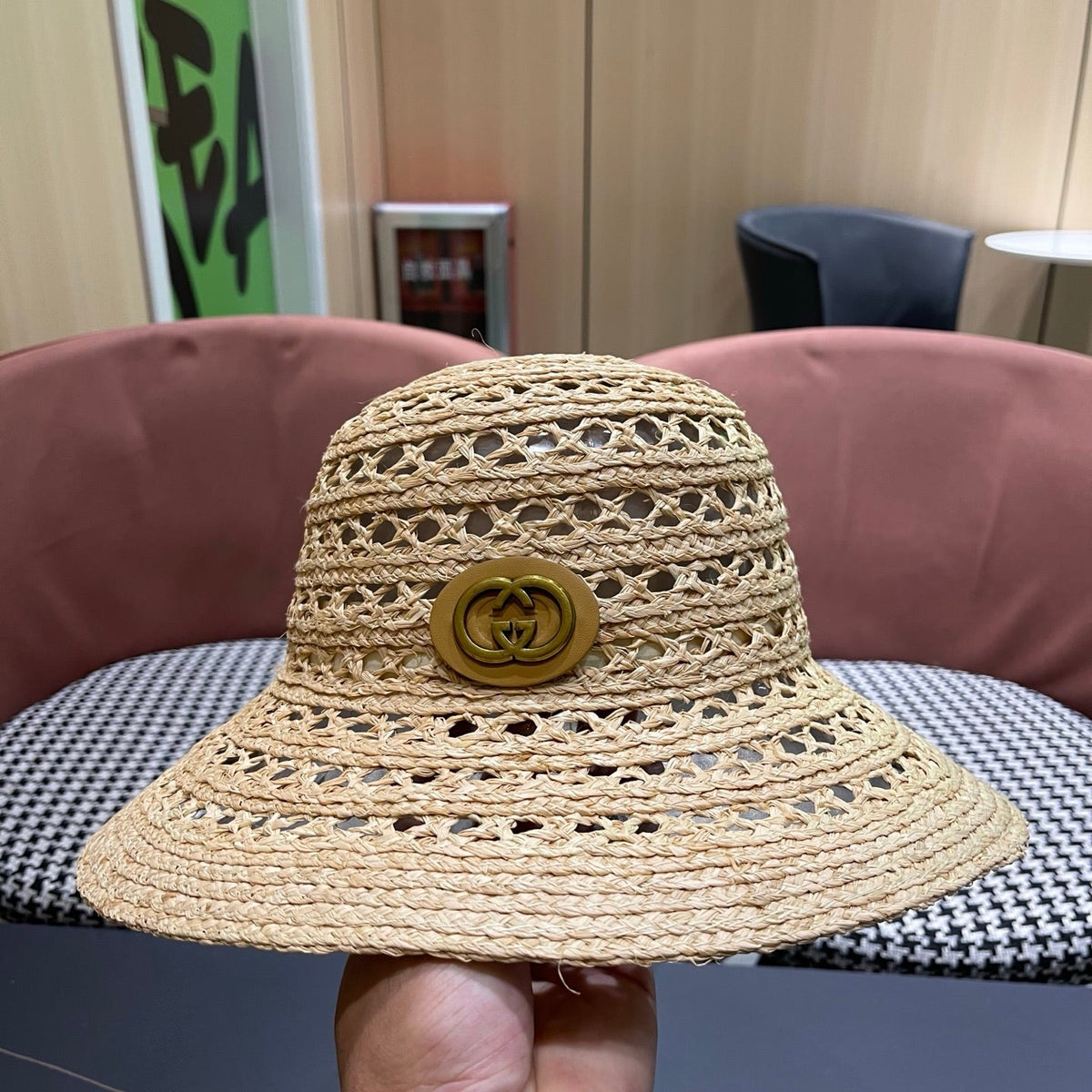 Gucci Woven Open Knit Bucket Hat - image 10