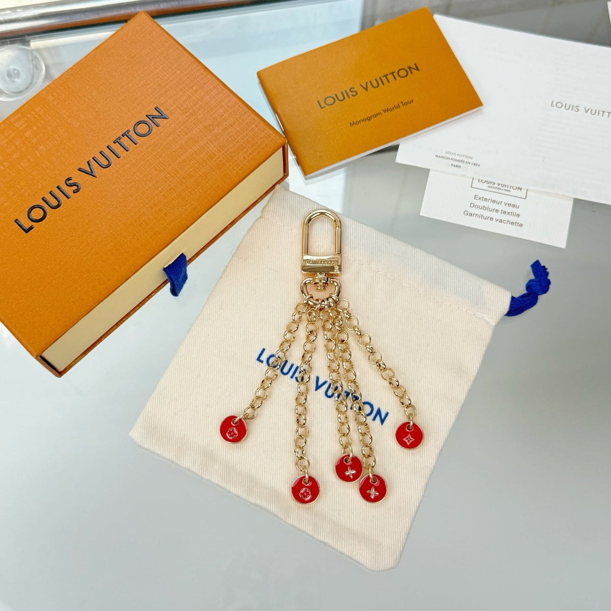 Louis Vuitton Monogram Floral Letter Bag Charm / Keychain – Style 06 - image 1