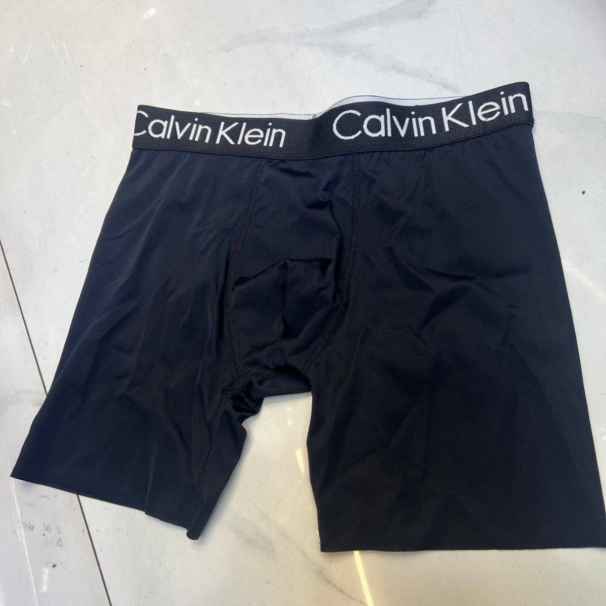 Calvin Klein White Grey Monogram Waistband Long-Leg Boxer Briefs, image 2