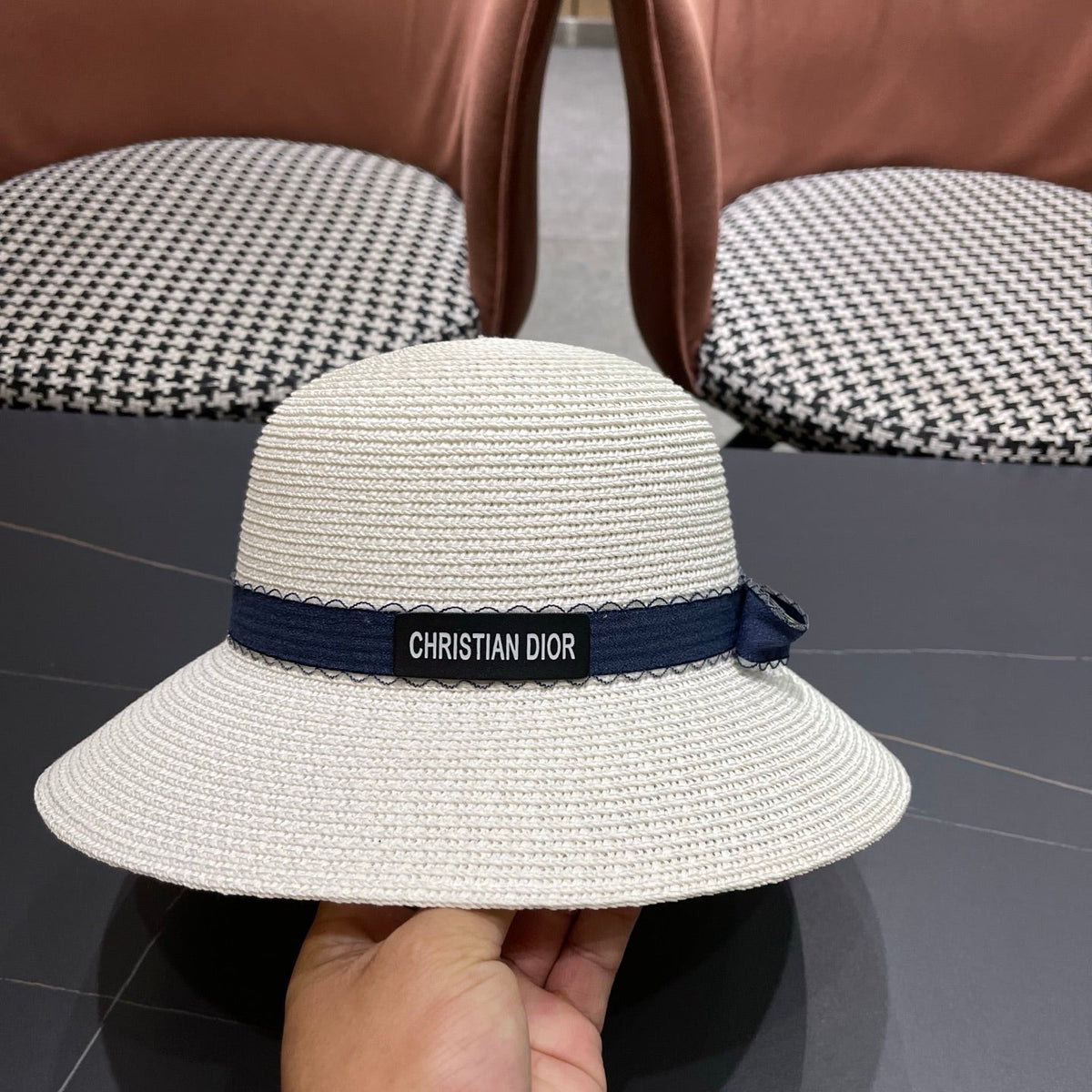 Dior Woven Bucket Hat - image 7