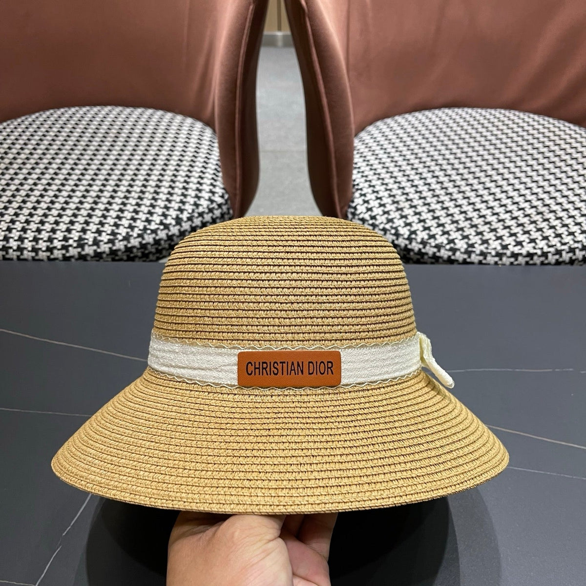 Dior Woven Bucket Hat - image 7