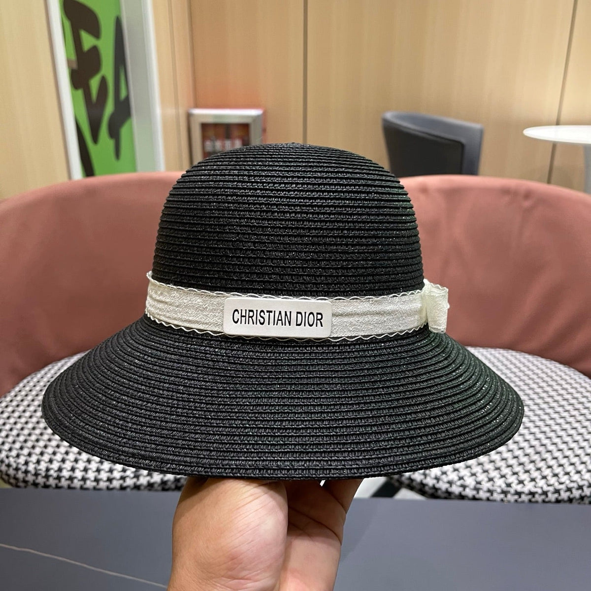 Dior Woven Bucket Hat - image 8