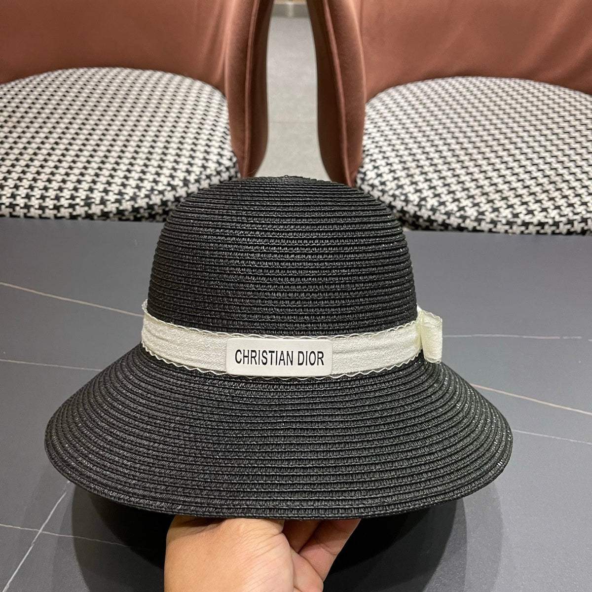 Dior Woven Bucket Hat - image 7