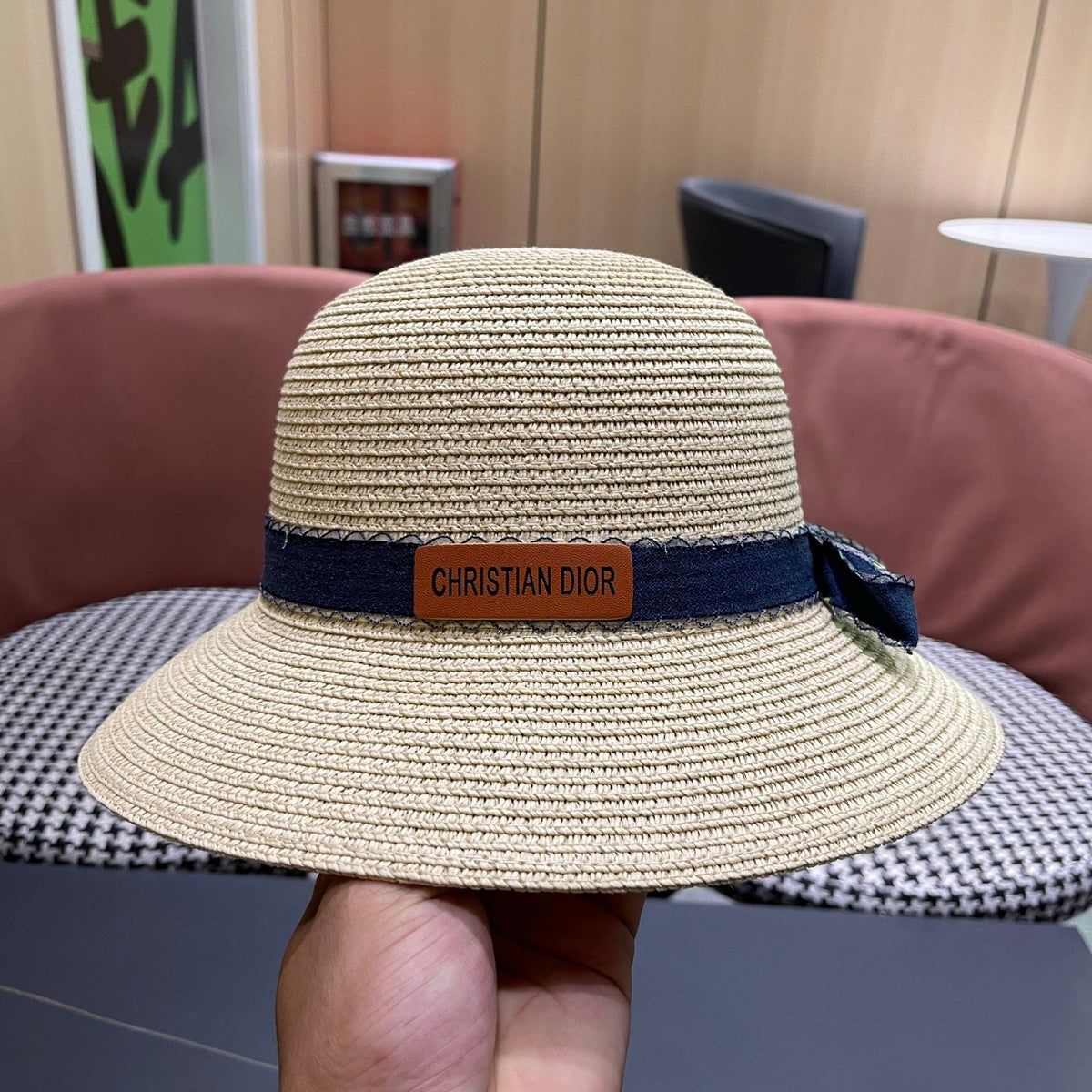 Dior Woven Bucket Hat - image 8