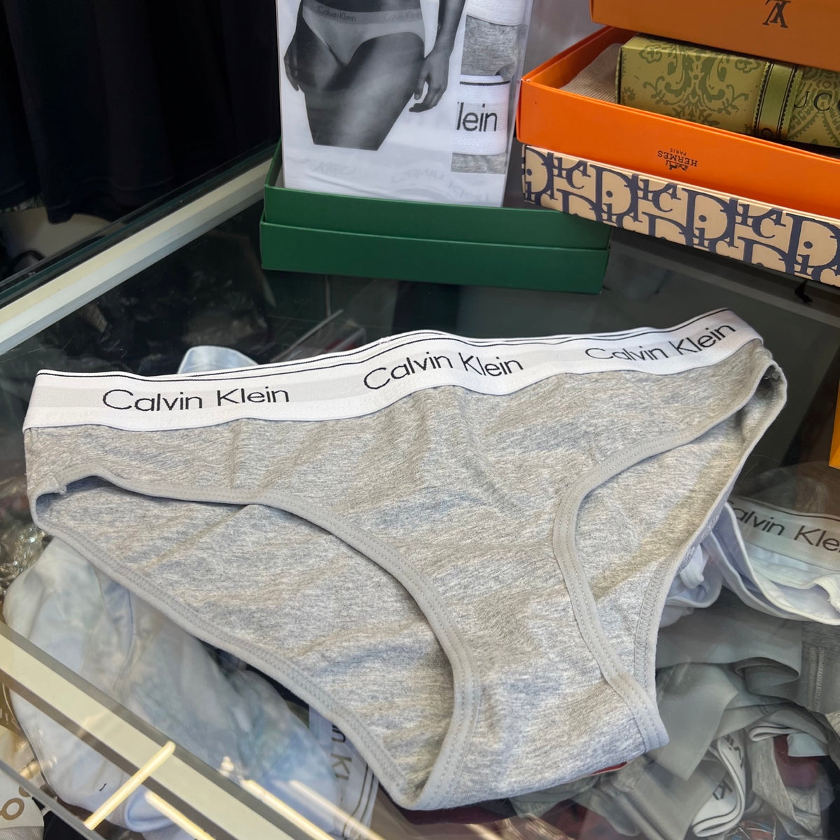 Calvin Klein Black Broad White Waistband Women's Briefs, image 3