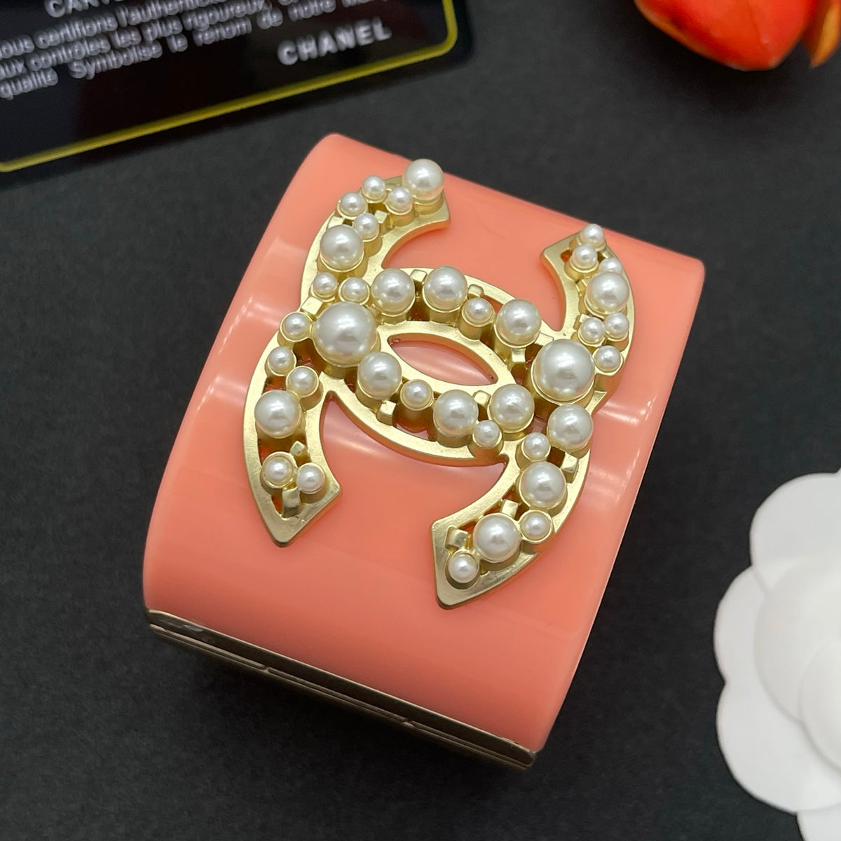 Chanel style acrylic resin bracelets - product photo 4