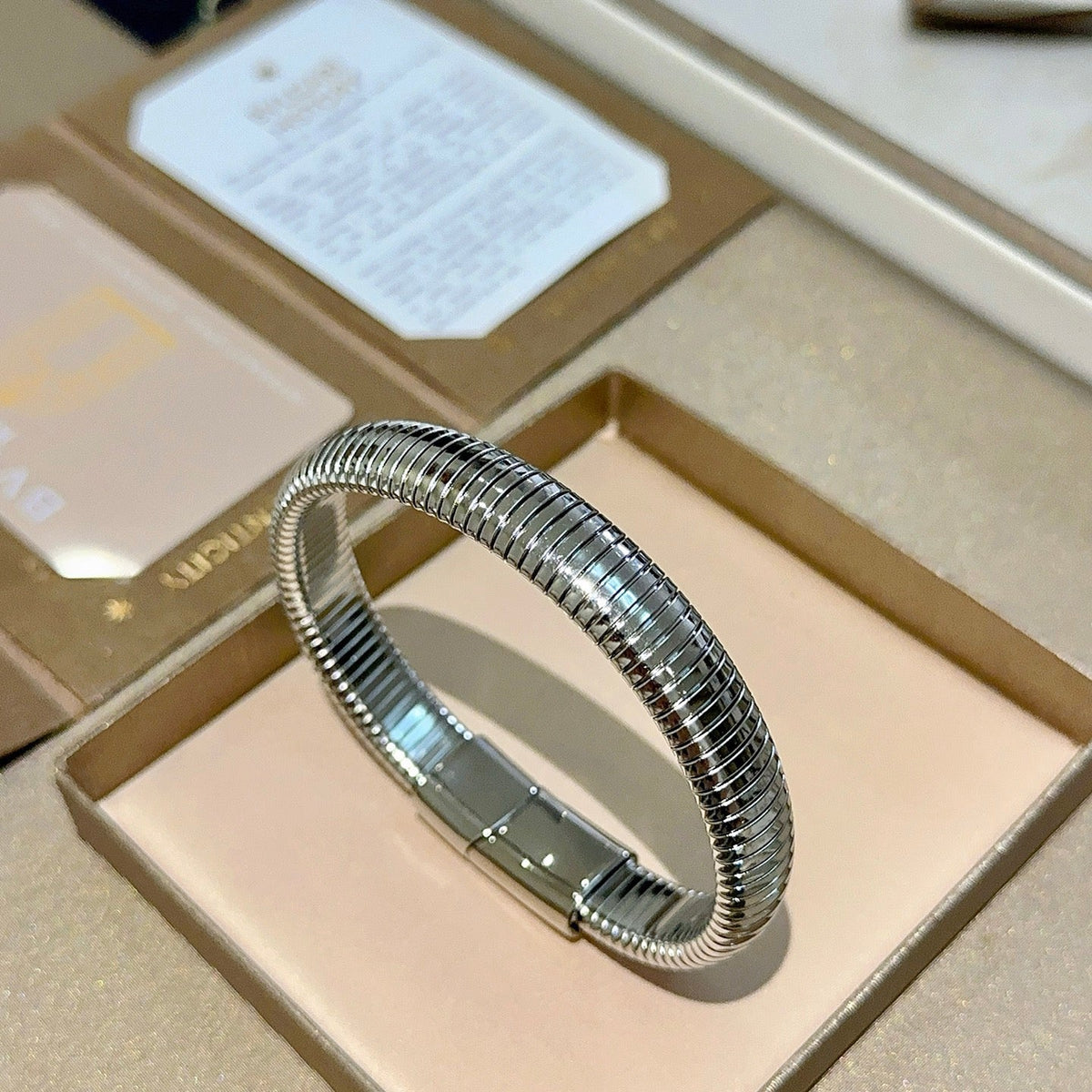 BVLGARI Divas' Dream V-Gold Tone Unisex Bracelet – Style 03 - image 4