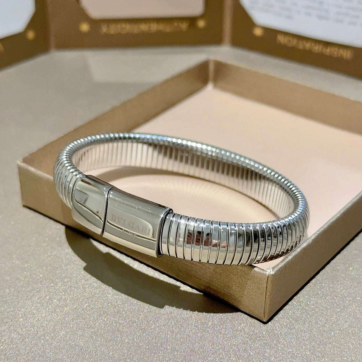 BVLGARI Divas' Dream V-Gold Tone Unisex Bracelet – Style 03 - image 5