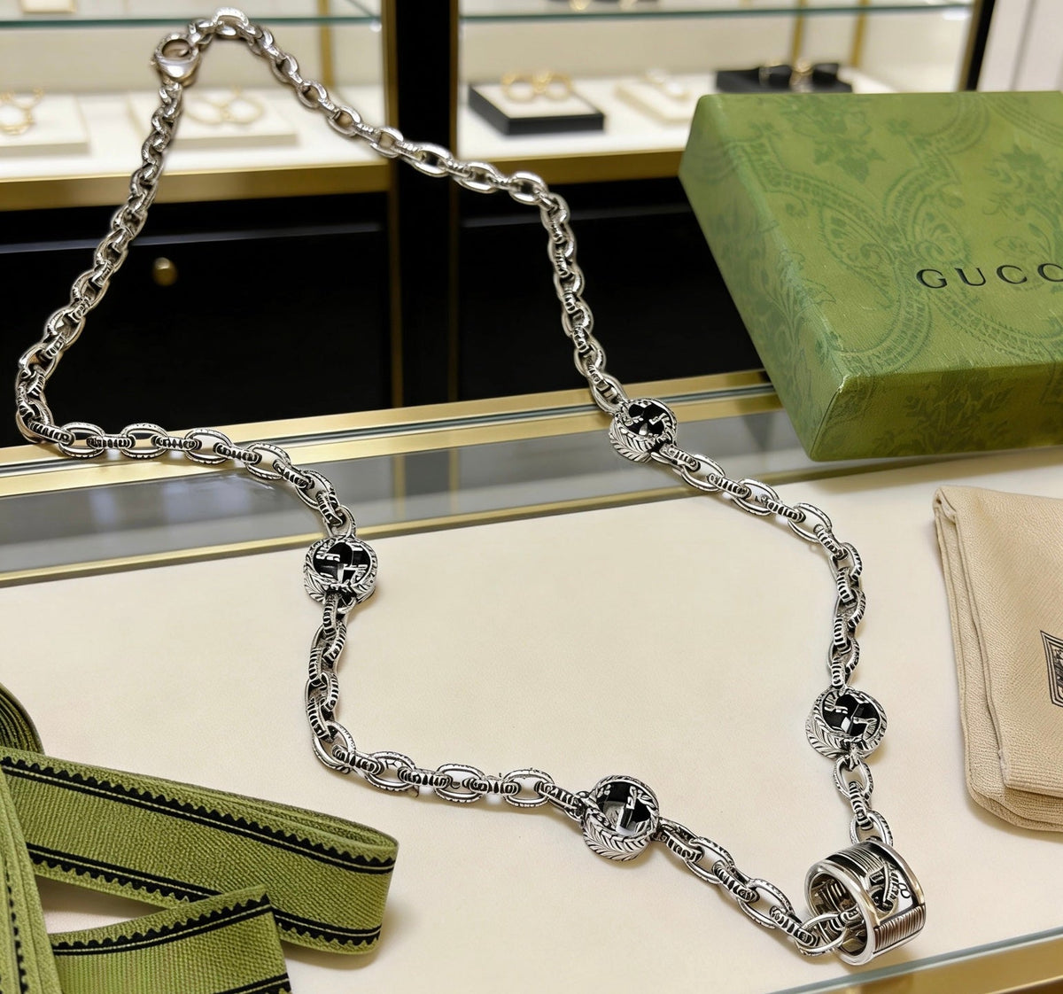 Gucci Anger Forest Chain Distressed Necklace – Style 59 - image 4