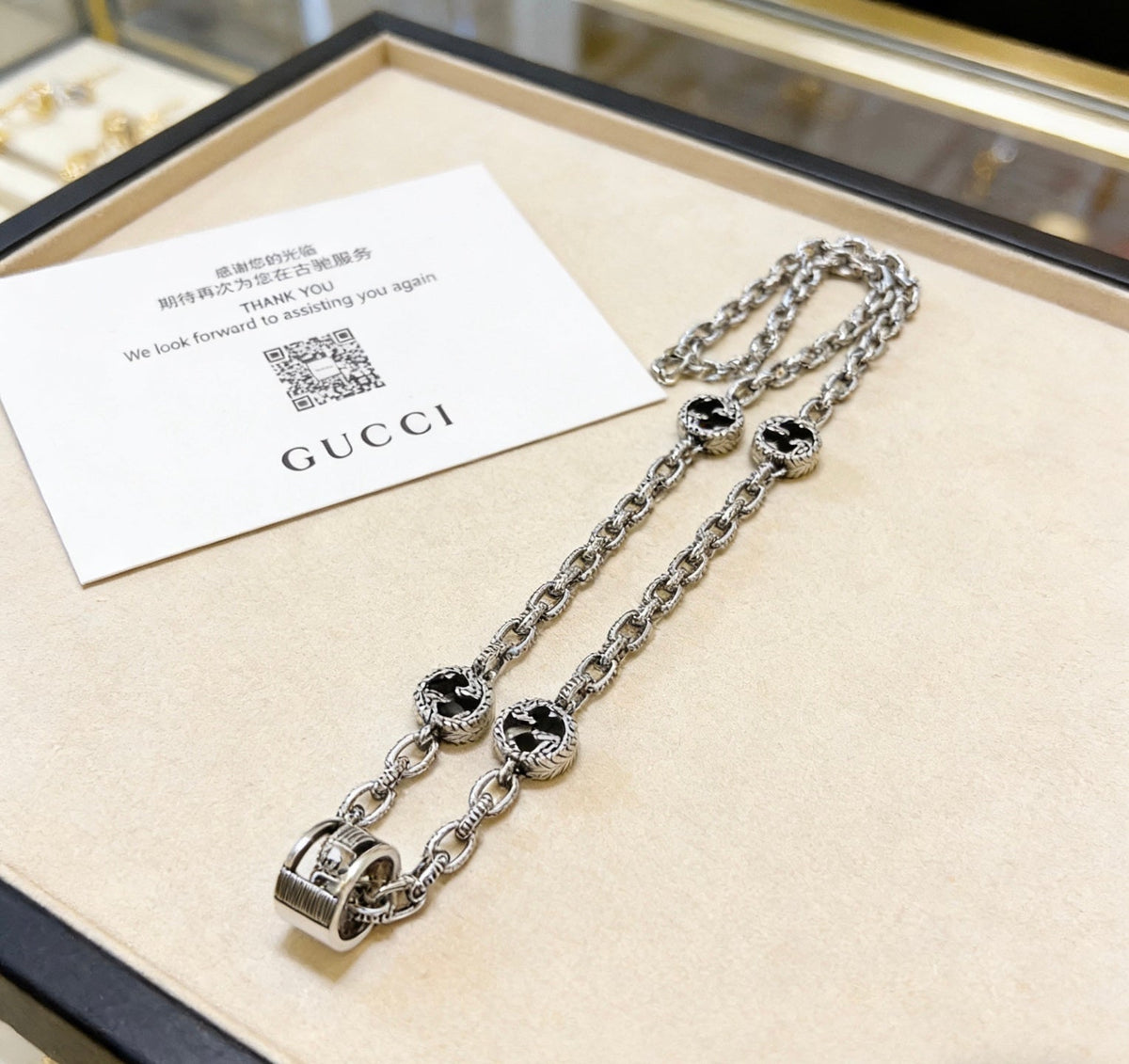 Gucci Anger Forest Chain Distressed Necklace – Style 59 - image 2