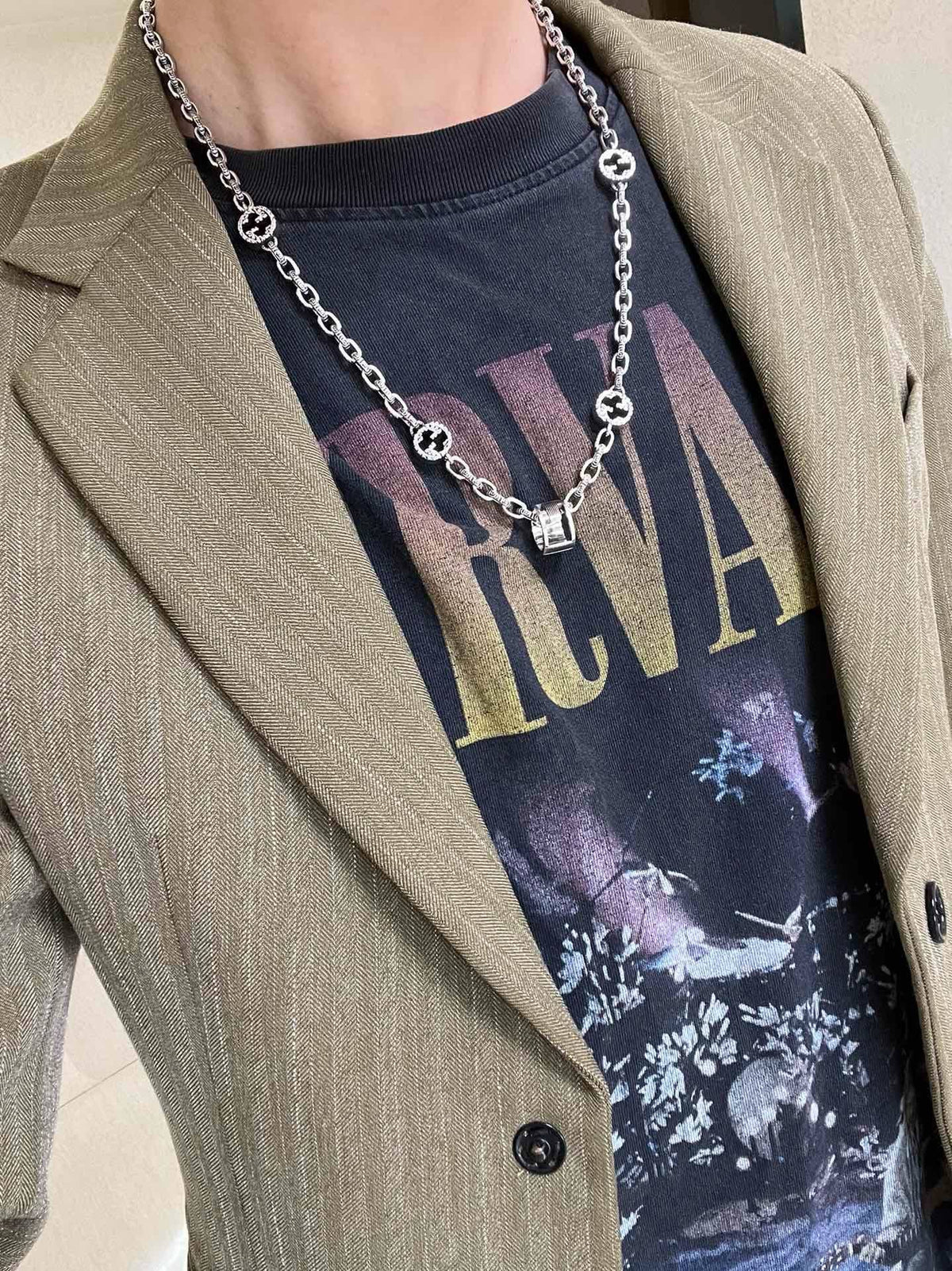 Gucci Anger Forest Chain Distressed Necklace – Style 59 - image 3