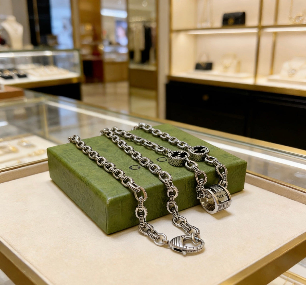 Gucci Anger Forest Chain Distressed Necklace – Style 59 - image 8