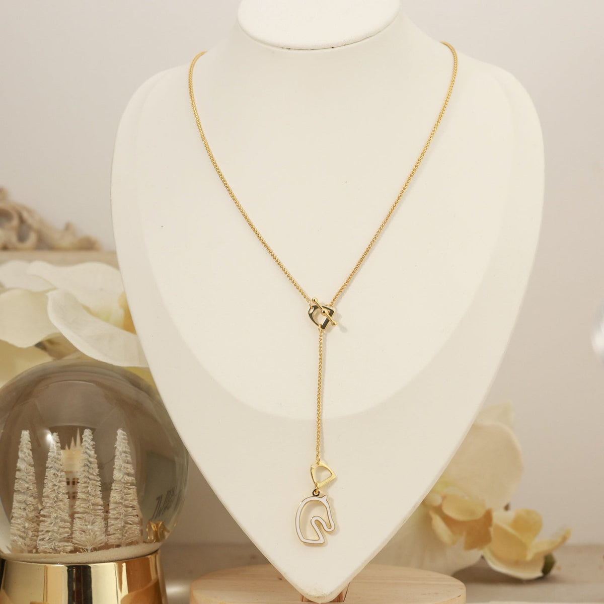 Hermès Horse Head Rose Gold-Tone Gold-Tone Necklace - image 4