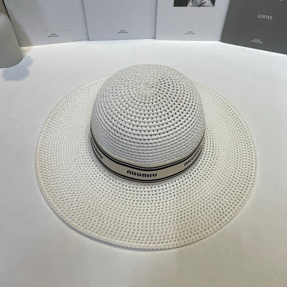 Miu Miu Open Knit Straw Hat - image 3