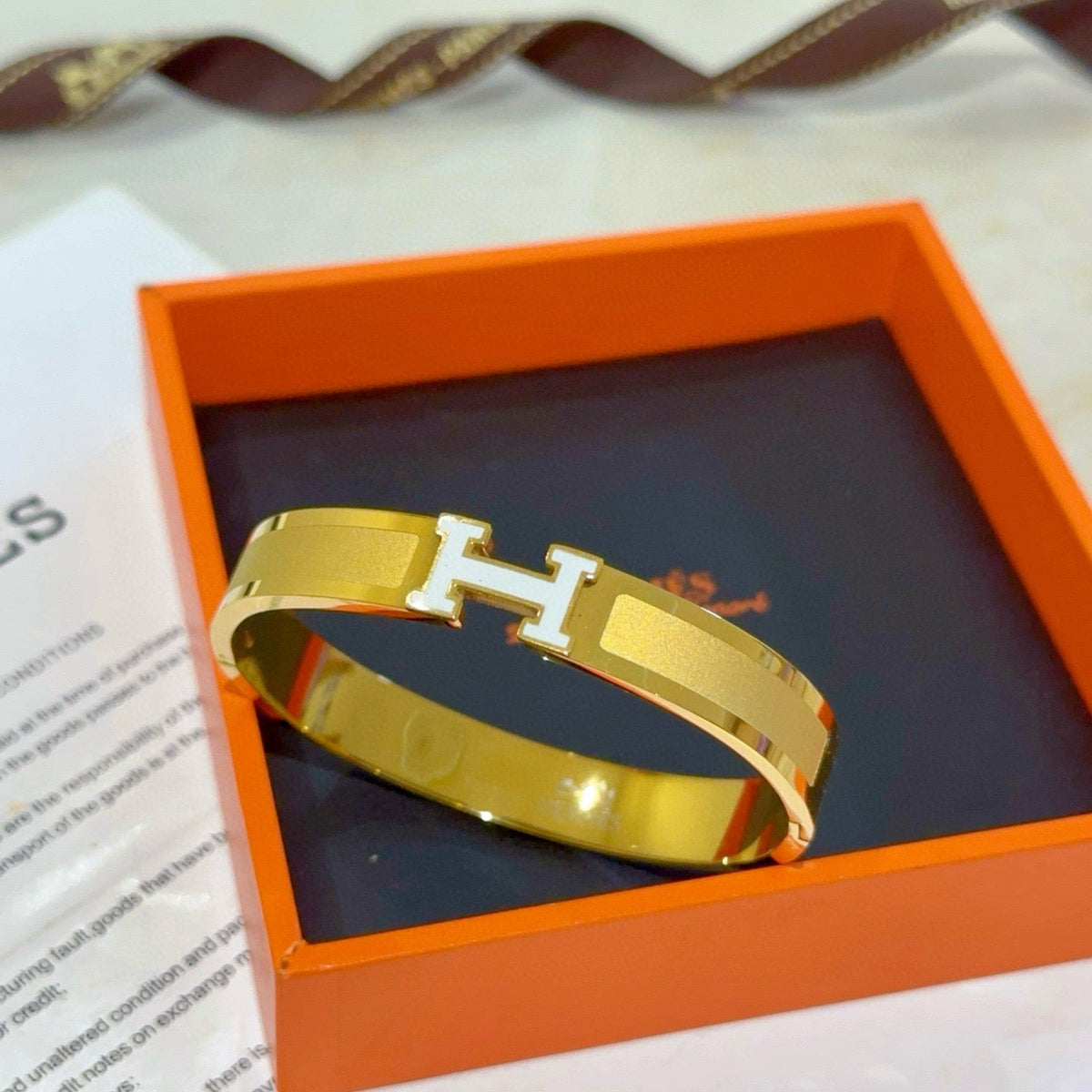 Hermès Gold-Plated Bracelet – Style 05 - image 4